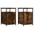 Mesitas noche 2 uds madera contrachapada roble humo 40x42x60