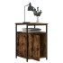 Mesitas noche 2 uds madera contrachapada roble humo 40x42x60