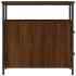 Mesita de noche madera de ingeniería marrón roble 30x60x60