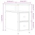 Mesita de noche madera de ingeniería marrón roble 30x60x60
