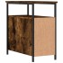 Mesita de noche madera de ingeniería roble ahumado 30x60x60