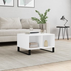 Mesa de centro madera contrachapada blanco 60x50x36,5