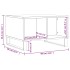 Mesa de centro madera contrachapada blanco 60x50x36,5