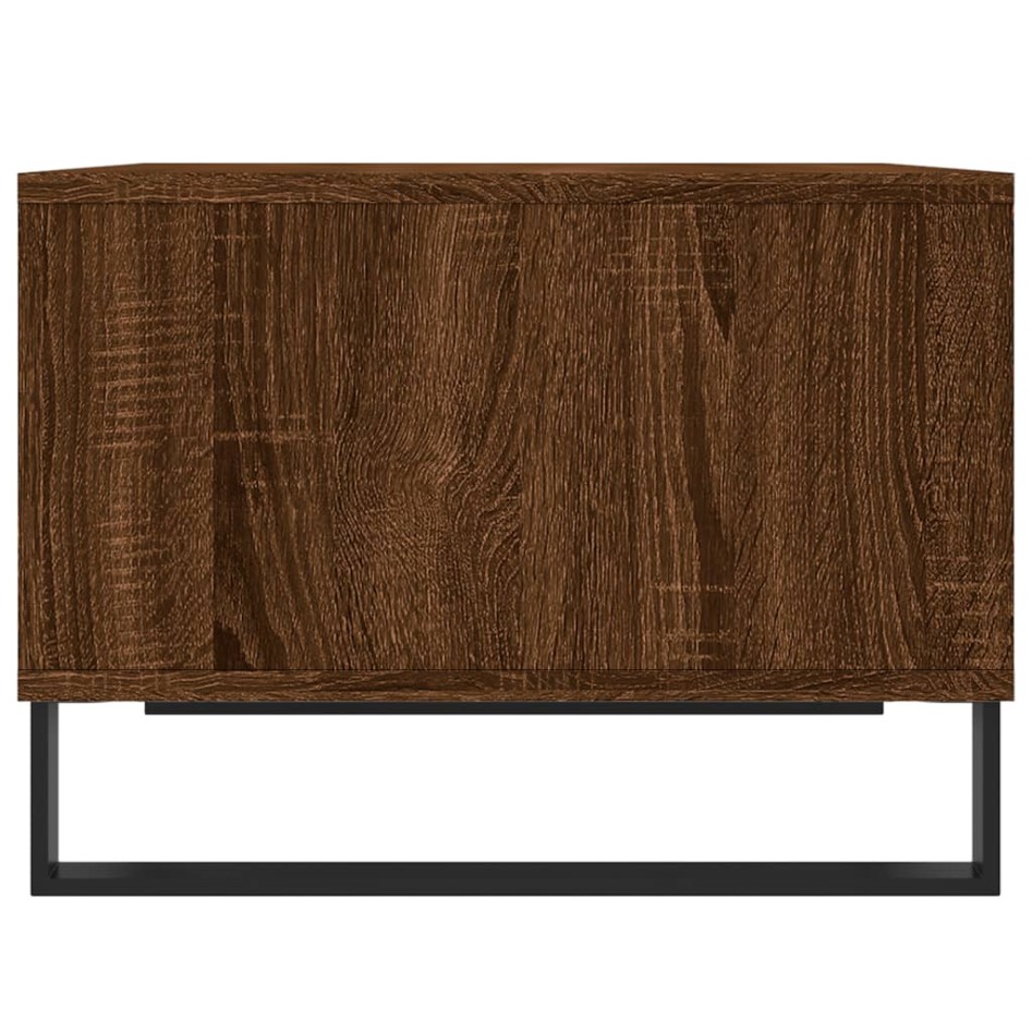 Mesa de centro madera contrachapada marrón roble 60x50x36,5