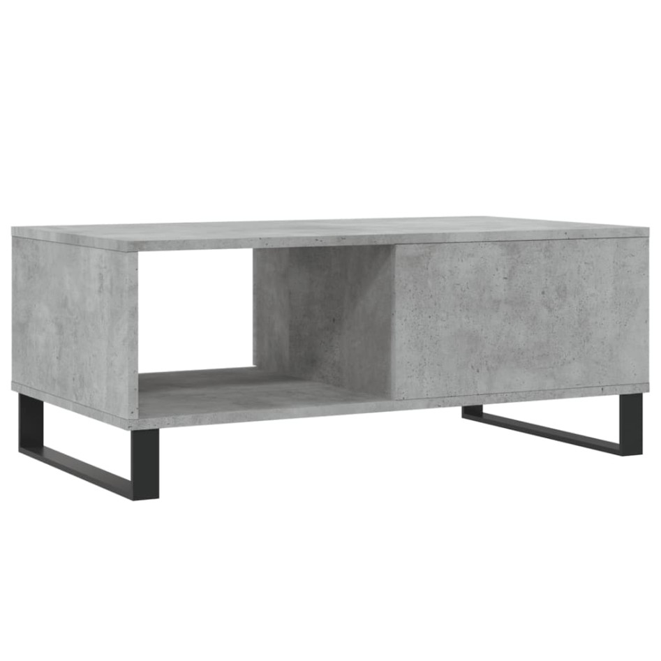 Mesa de centro madera contrachapada gris hormigón 90x50x36,5