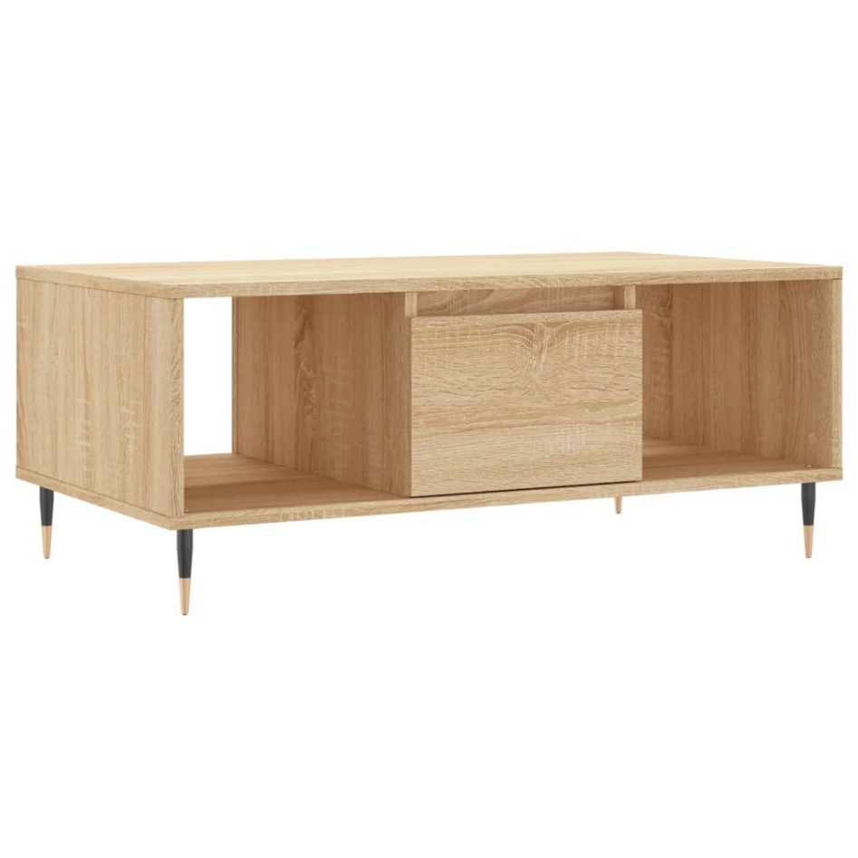 Mesa de centro madera contrachapada roble Sonoma 90x50x36,5