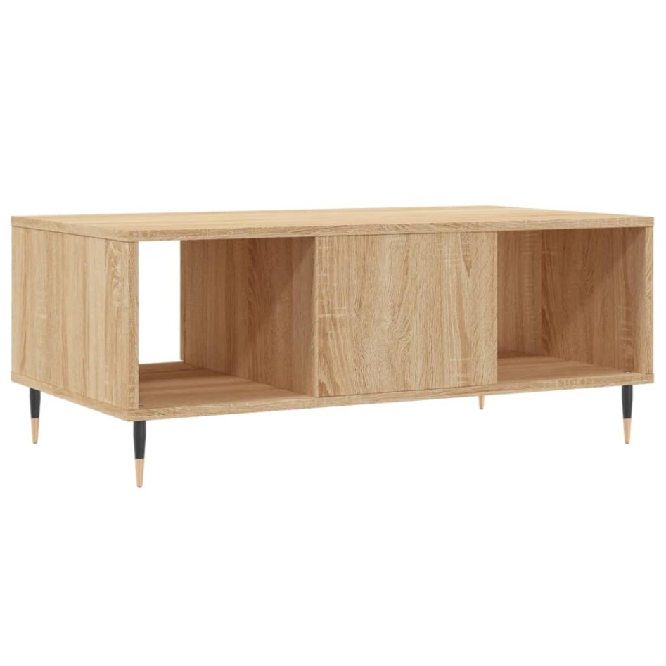 Mesa de centro madera contrachapada roble Sonoma 90x50x36,5