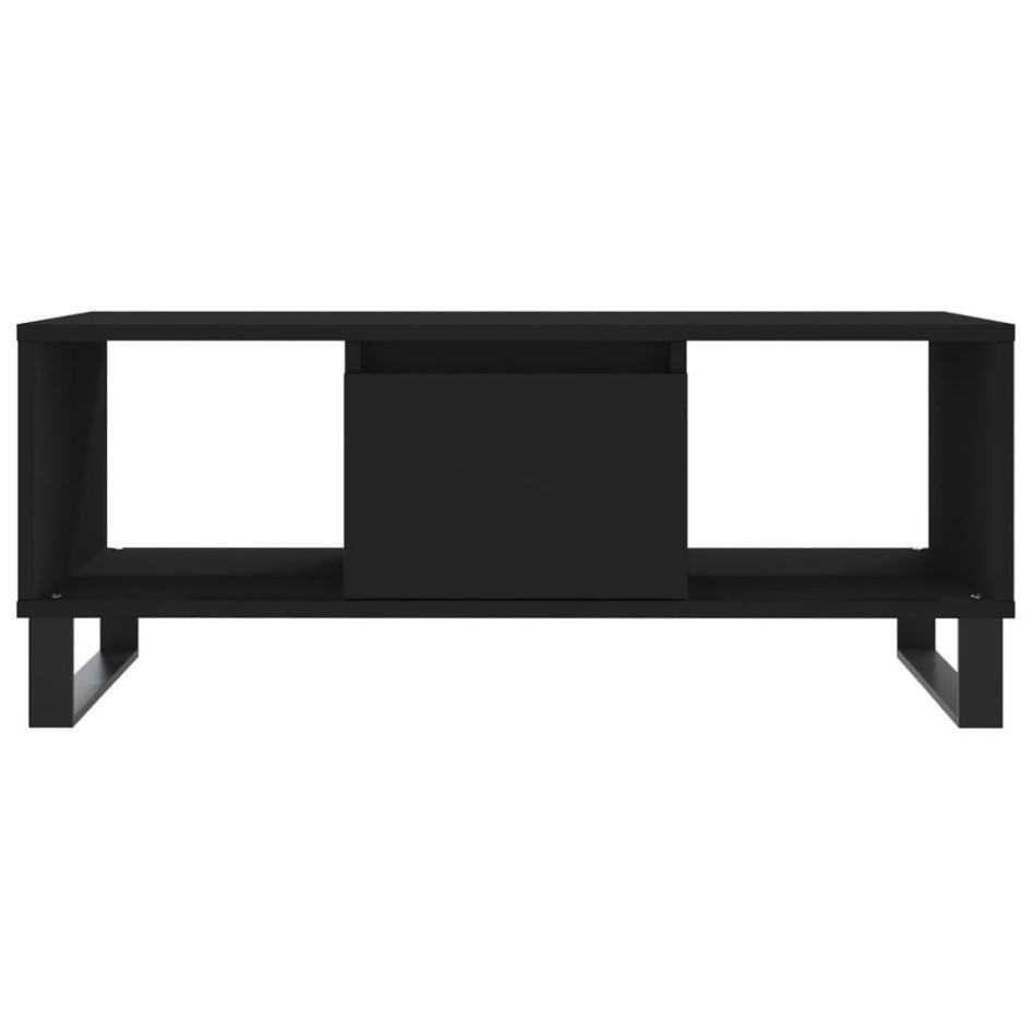 Mesa de centro madera contrachapada negro 90x50x36,5