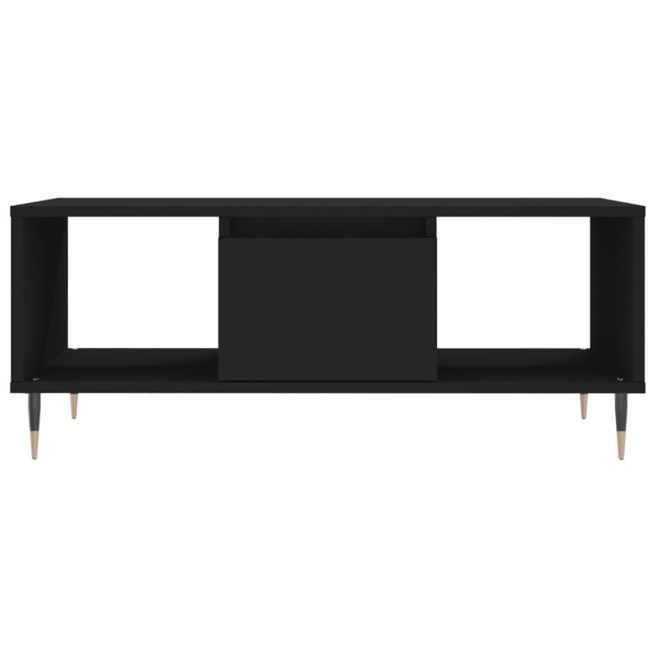 Mesa de centro madera contrachapada negro 90x50x36,5