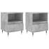 Mesitas noche 2 uds madera ingeniería gris hormigón 40x35x50