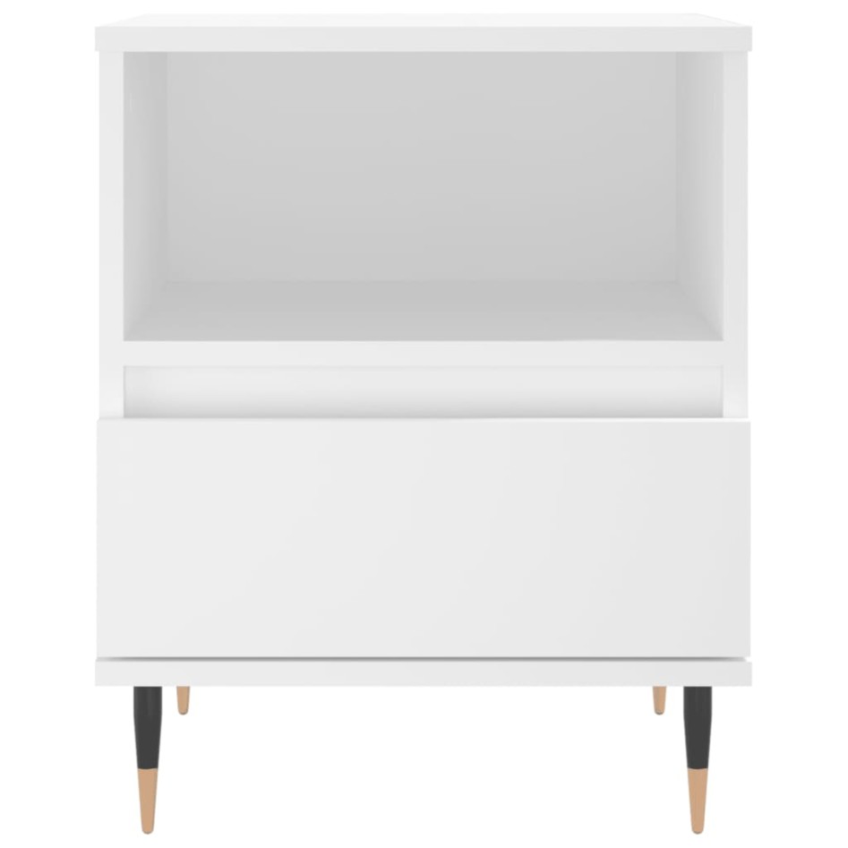 Mesitas de noche 2 uds madera de ingeniería blanco 40x35x50