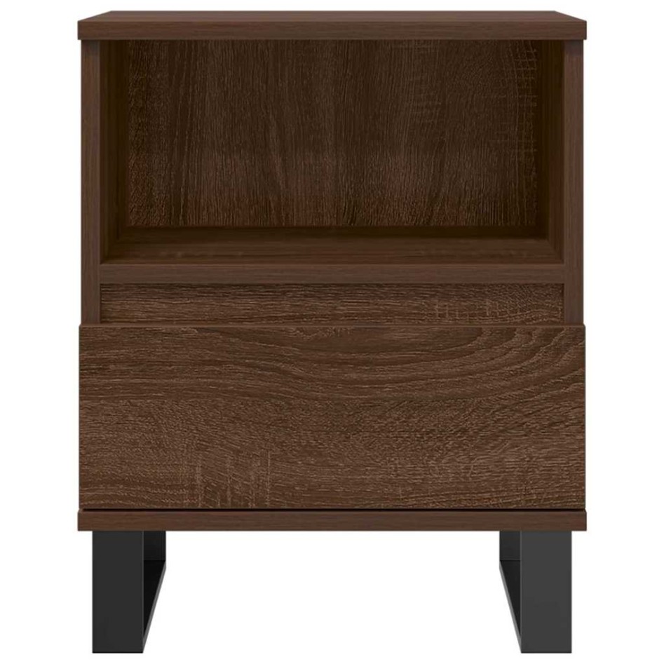 Mesitas noche 2 uds madera ingeniería marrón roble 40x35x50