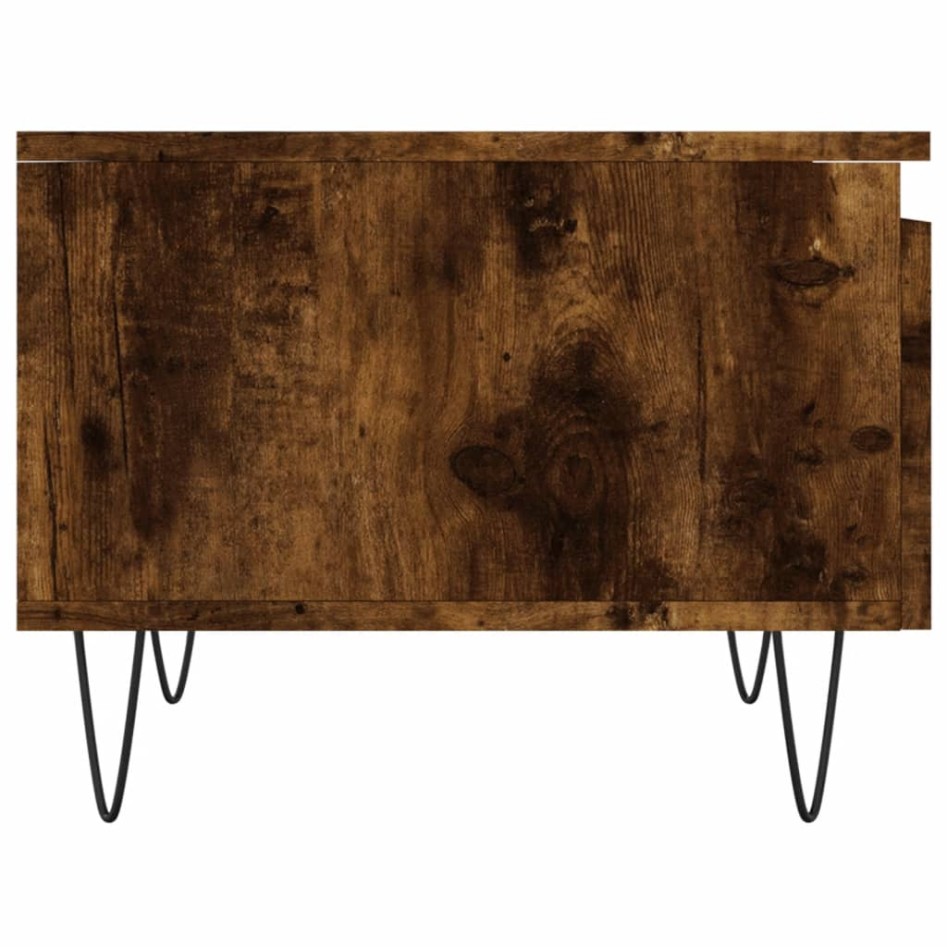 Mesas centro 2 uds madera ingeniería roble ahumado 50x46x35