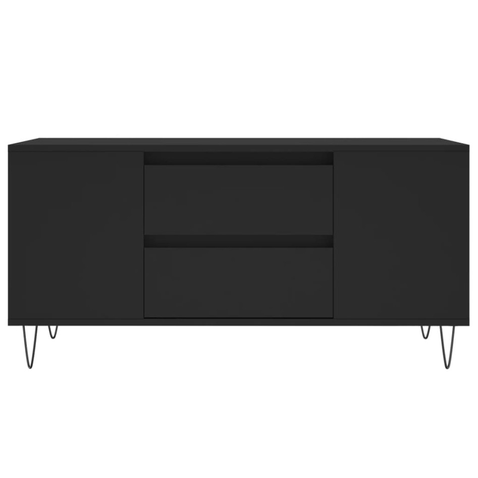 Mesa de centro madera de ingeniería negro 102x44,5x50