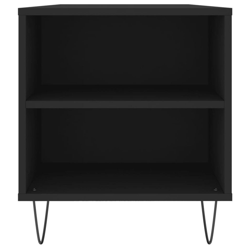 Mesa de centro madera de ingeniería negro 102x44,5x50