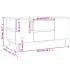 Mesa de centro madera de ingeniería negro 102x44,5x50