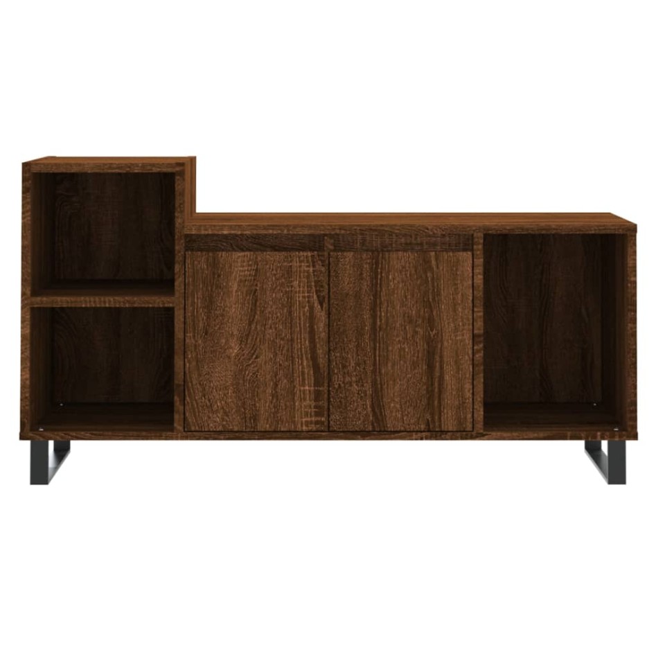 Mueble para TV madera contrachapada marrón roble 100x35x55