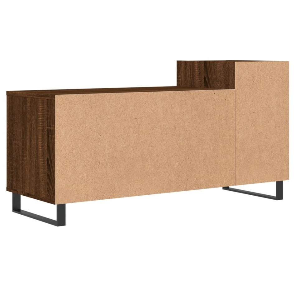 Mueble para TV madera contrachapada marrón roble 100x35x55