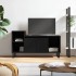 Mueble para TV madera contrachapada negro 100x35x55