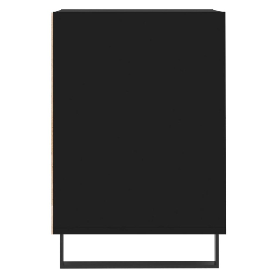 Mueble para TV madera contrachapada negro 100x35x55