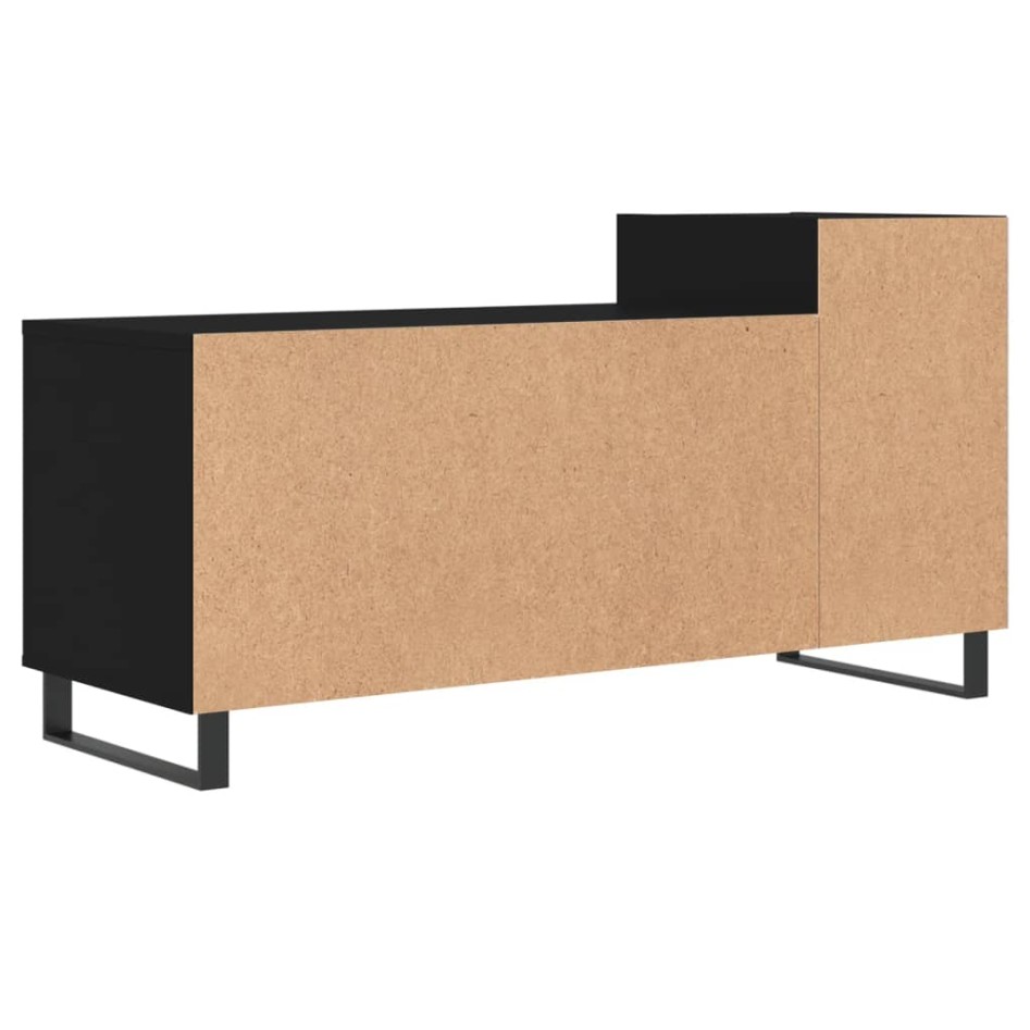 Mueble para TV madera contrachapada negro 100x35x55