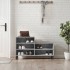 Mueble zapatero madera contrachapada gris hormigón 102x36x60