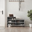 Mueble zapatero madera contrachapada gris Sonoma 102x36x60 cm