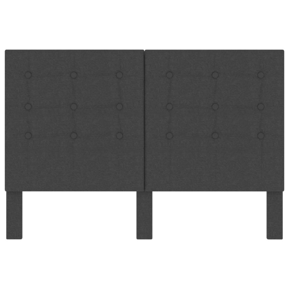 Cabecero copetudo de tela gris oscuro 140x200