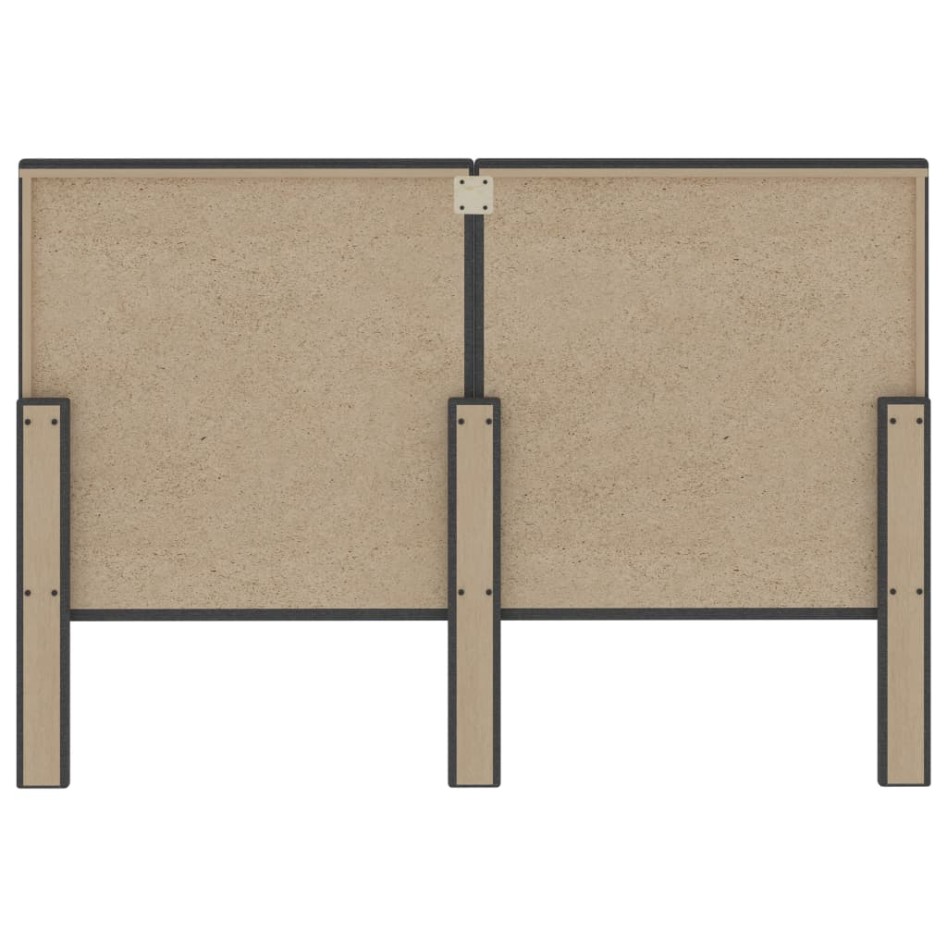 Cabecero copetudo de tela gris oscuro 140x200