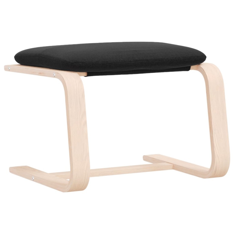 Reposapiés de tela negro 51x41x40