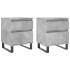 Mesitas noche 2 uds madera ingeniería gris hormigón 40x35x50
