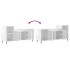 Mueble de TV madera contrachapada blanco brillo 100x35x55