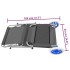 Tumbona plegable con toldo y ruedas acero
