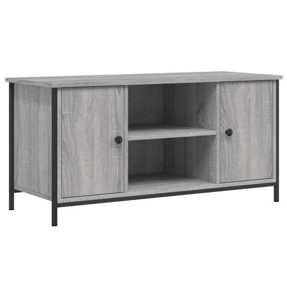 Mueble de TV madera contrachapada gris Sonoma 100x40x50