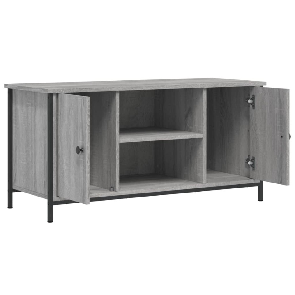 Mueble de TV madera contrachapada gris Sonoma 100x40x50