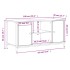 Mueble de TV madera contrachapada gris Sonoma 100x40x50