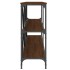 Mesa consola hierro madera ingeniería roble marrón 180x30x75