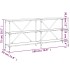 Mesa consola hierro madera ingeniería roble marrón 180x30x75
