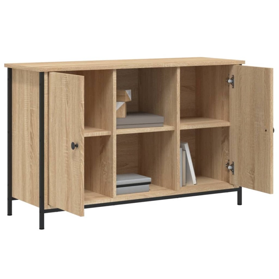 Mueble de TV madera de ingeniería roble Sonoma 100x35x65
