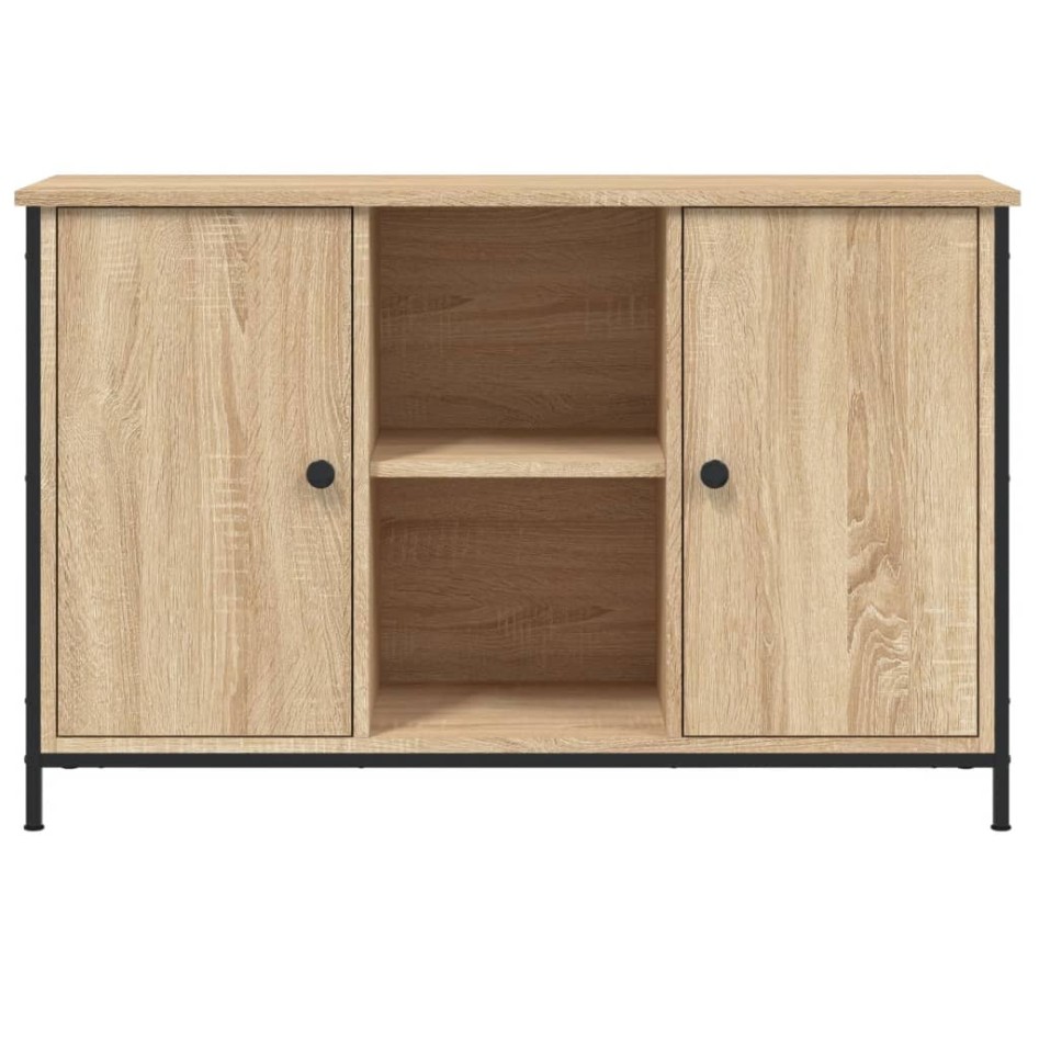 Mueble de TV madera de ingeniería roble Sonoma 100x35x65