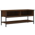 Mueble de TV madera contrachapada roble marrón 100x35x45