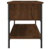 Mueble de TV madera contrachapada roble marrón 100x35x45
