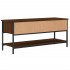 Mueble de TV madera contrachapada roble marrón 100x35x45