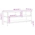 Mueble de TV madera contrachapada roble marrón 100x35x45