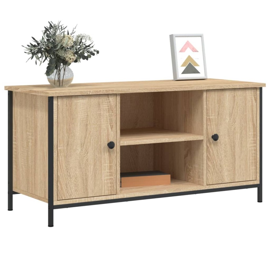 Mueble para TV madera contrachapada roble Sonoma 100x40x50