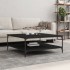 Mesa de centro madera de ingeniería negro 100x100x40