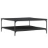 Mesa de centro madera de ingeniería negro 100x100x40