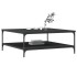 Mesa de centro madera de ingeniería negro 100x100x40