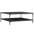 Mesa de centro madera de ingeniería negro 100x100x40