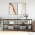 Mesa consola hierro madera ingeniería roble ahumado